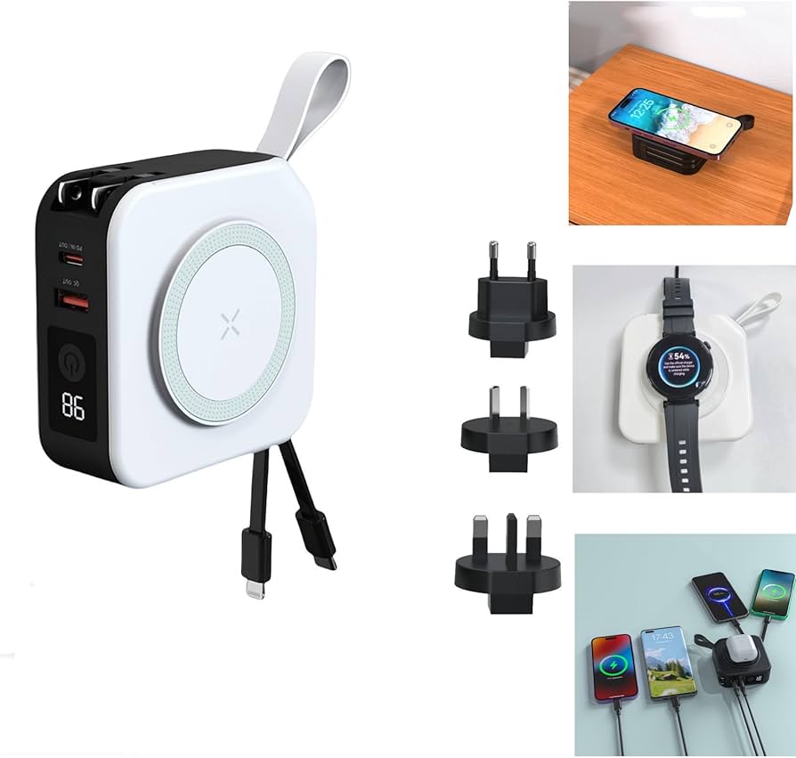 GaN 5-u-1 Travel Punjač & Power Bank 10000 mAh (150+ zemalja)