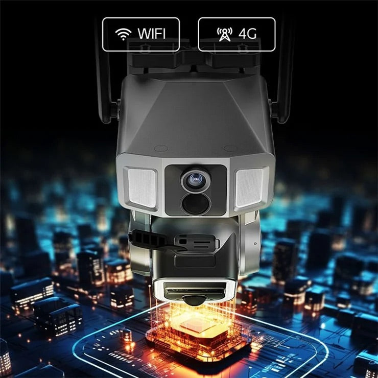 Solarna dualna 4G + WiFi kamera 10X ZOOM