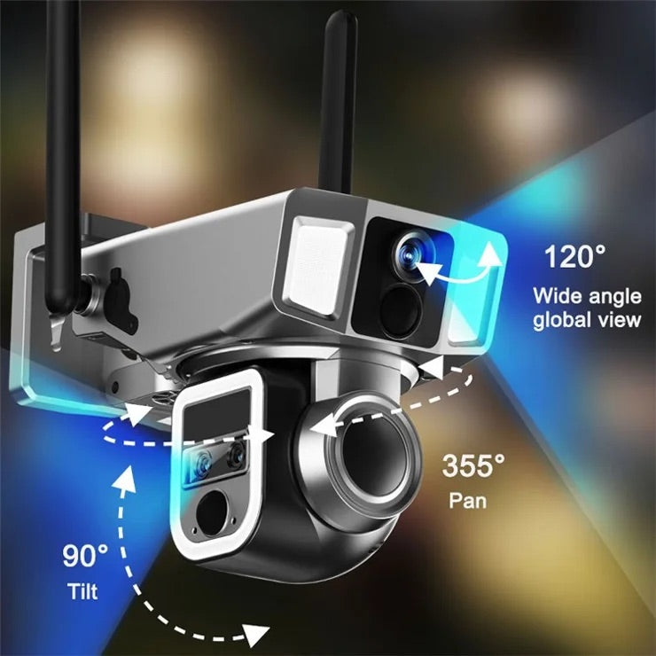 Solarna dualna 4G + WiFi kamera 10X ZOOM