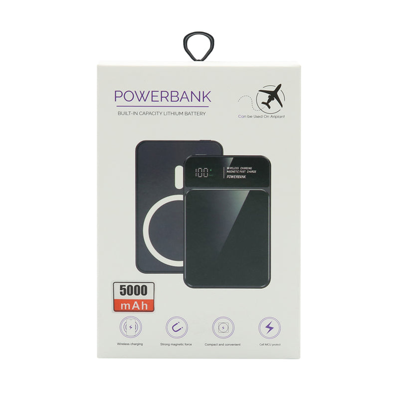 Power bank MagSafe M50 15W PD 20W+22.5W Fast 5000mAh crni