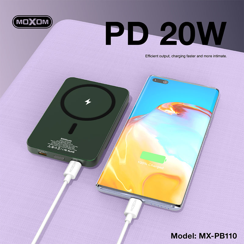 Power Bank MagSafe Moxom MX-PB110 LED PD20W 5000mAh (BAT9367)