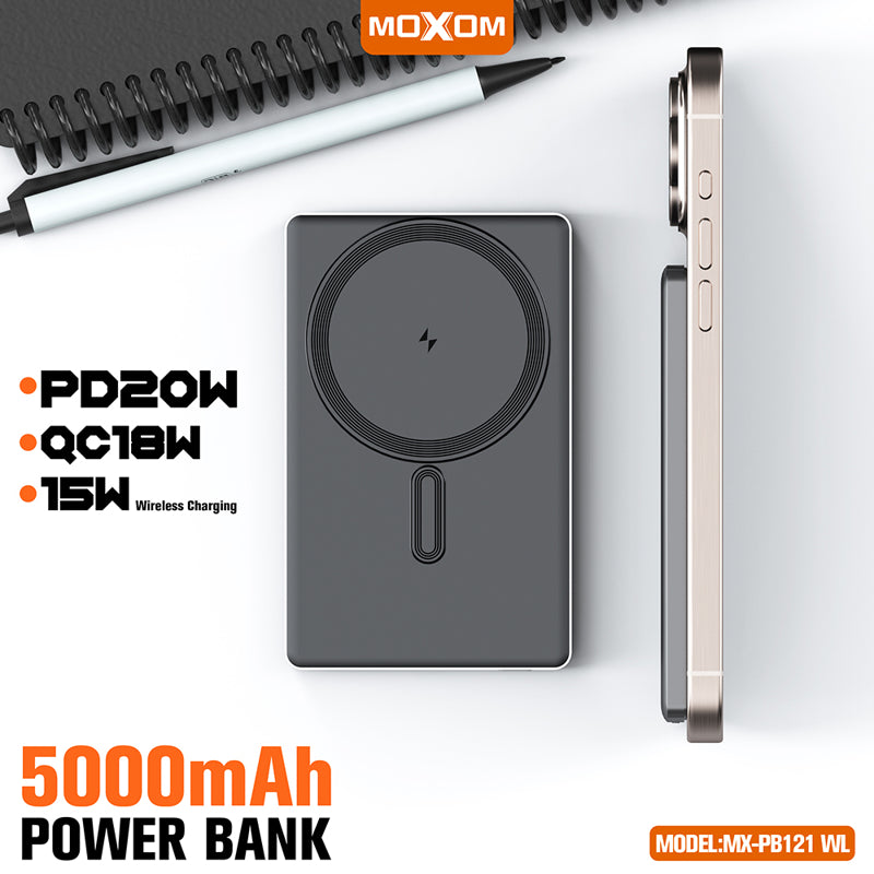 Power Bank MagSafe Moxom MX-PB121 PD20+ QC18W 5000mAh