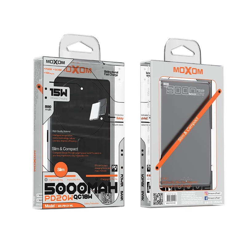 Power Bank MagSafe Moxom MX-PB121 PD20+ QC18W 5000mAh