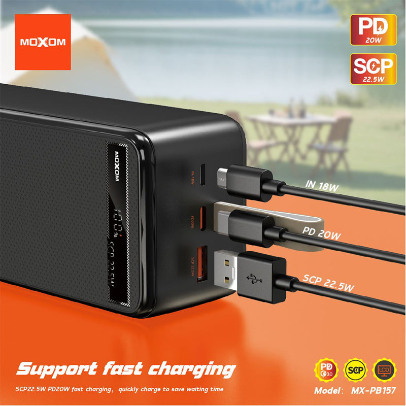 Power bank Moxom MX-PB157 20W PD+22.5W 2.4A QC 40000mAh 3A