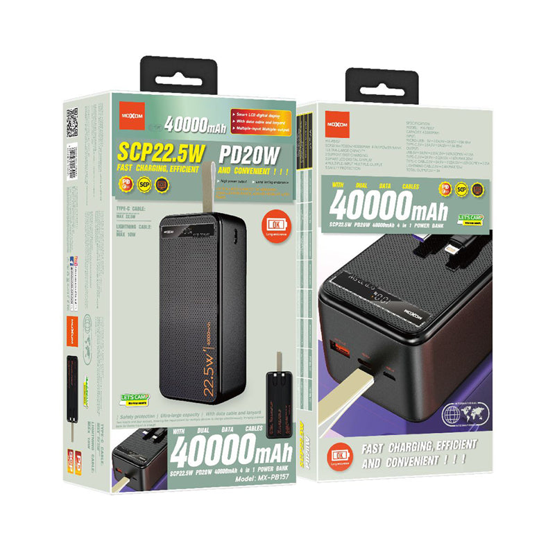 Power bank Moxom MX-PB157 20W PD+22.5W 2.4A QC 40000mAh 3A