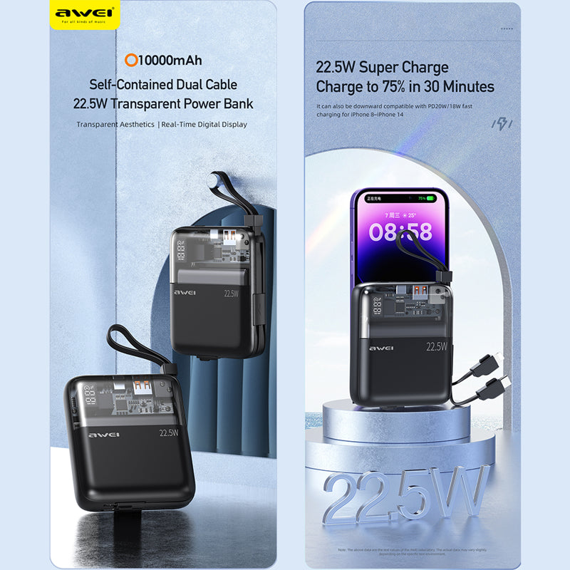 Power bank AWEI P149K 10000mAh crni