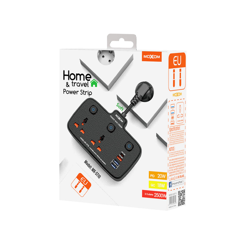 Produzni adapter Moxom MX-ST10 Home&Travel crni