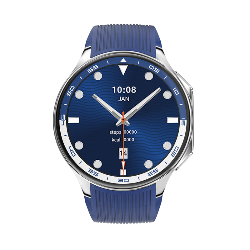 Smart watch DT Watch X plavi (plava silikonska i braon kozna narukvica)