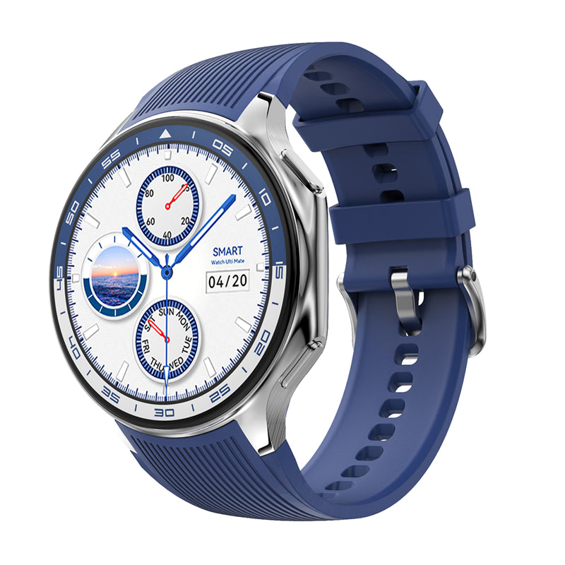 Smart watch DT Watch X plavi (plava silikonska i braon kozna narukvica)