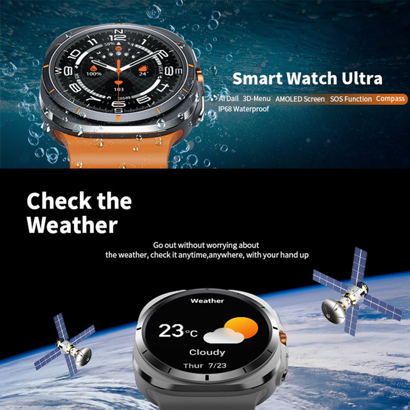 Smart watch W7 Watch Ultra srebrni (bela silikonska narukvica)