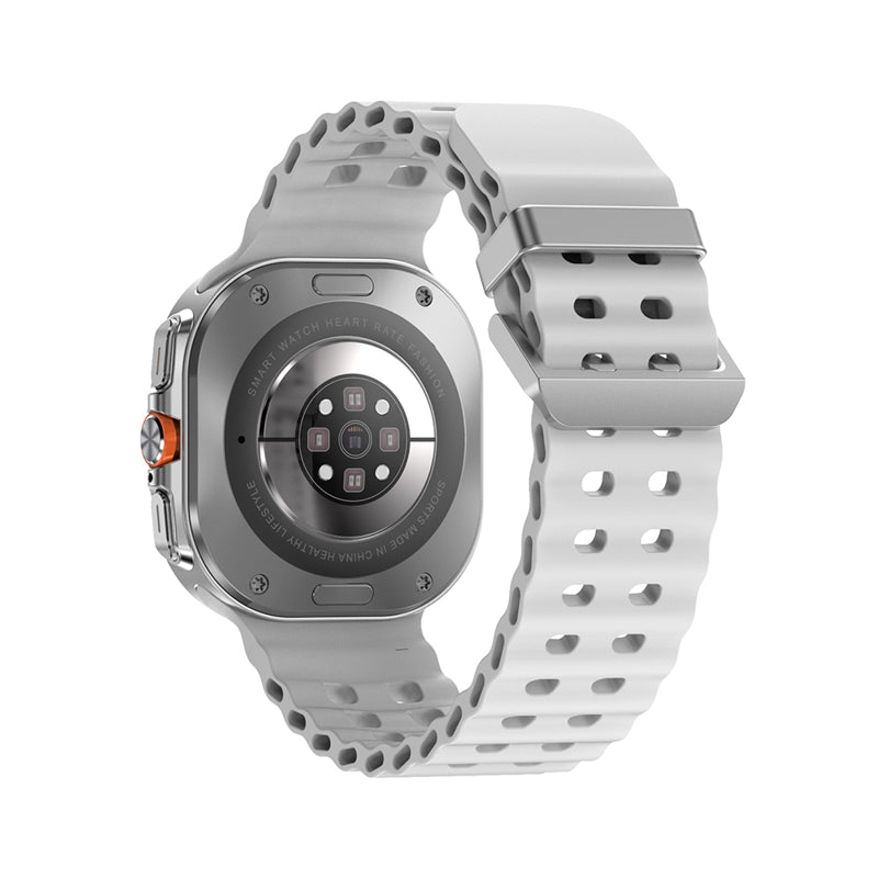 Smart watch DT WATCH ULTRA srebrni (bela silikonska narukvica)