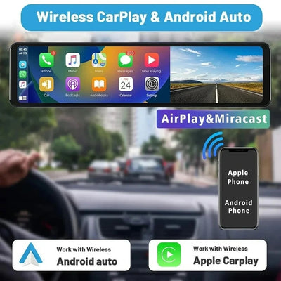 Pametni retrovizor sa 4k kamerom CarPlay i Android Auto