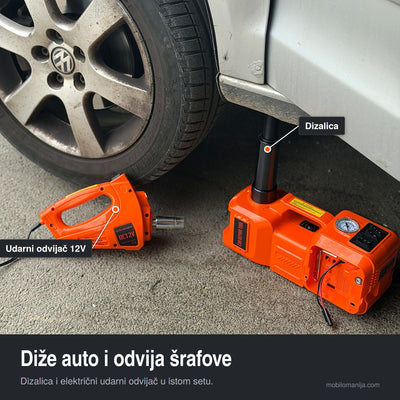Elektro-hidraulična dizalica 4u1 set