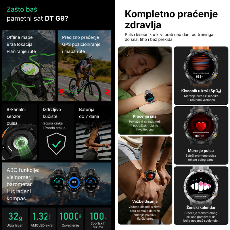Pametni sat DT G9 sa GPS-om