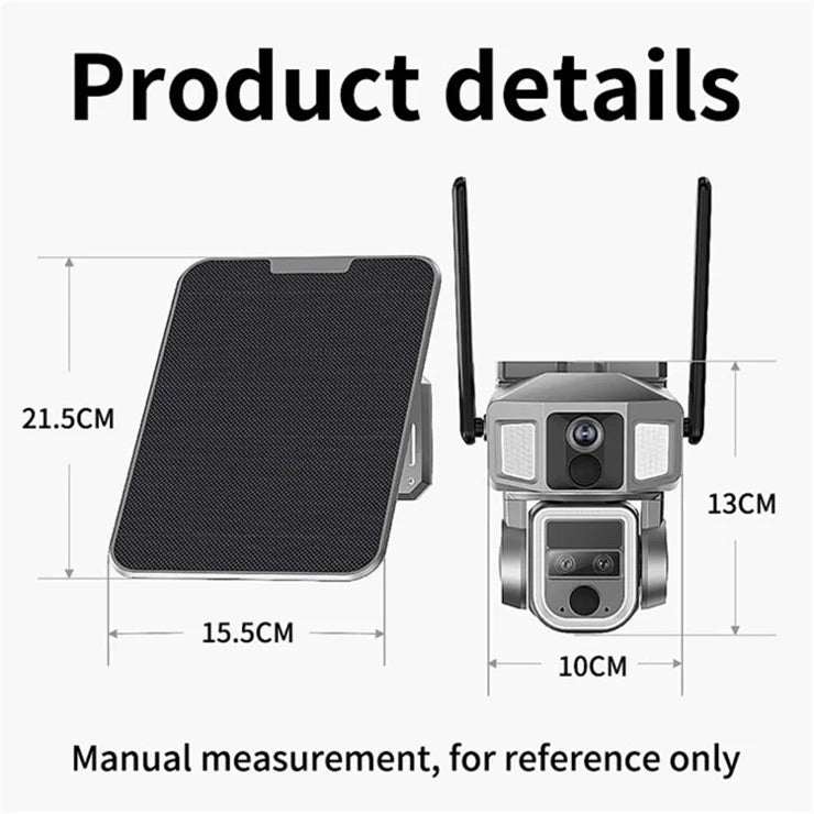 Solarna dualna 4G + WiFi kamera 10X ZOOM