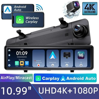 Pametni retrovizor sa 4k kamerom CarPlay i Android Auto