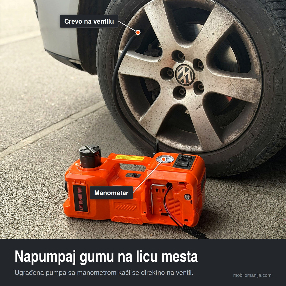 Elektro-hidraulična dizalica 4u1 set
