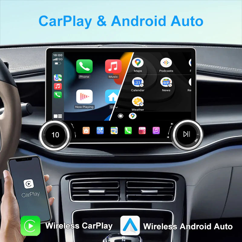 Univerzalna Multimedija 10.1” Dual-Knob CarPlay & Android Auto
