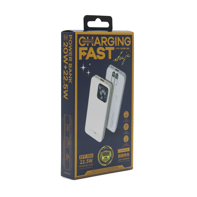 Power bank REMAX Suji series RPP-500 20W+22.5W 10000mAh PD+QC plavi