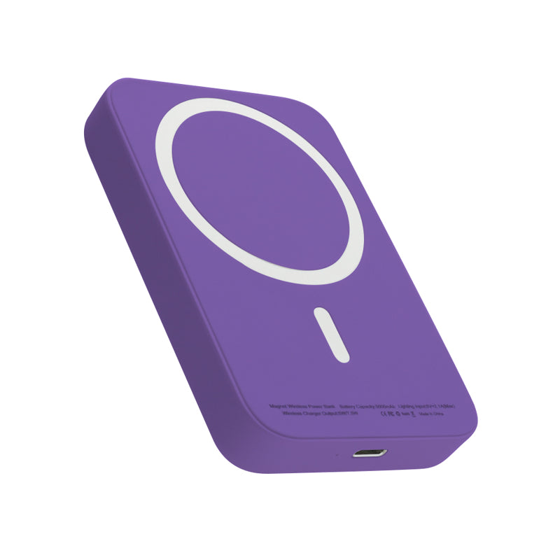 Power bank MagSafe 5000 mAh ljubicasti