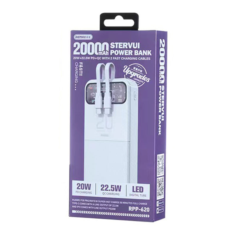 Power Bank REMAX Stervui Series 20W PD+22.5W QC 20000mAh RPP-620 beli