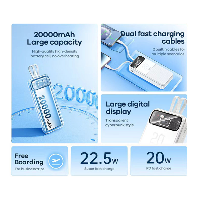 Power Bank REMAX Stervui Series 20W PD+22.5W QC 20000mAh RPP-620 beli