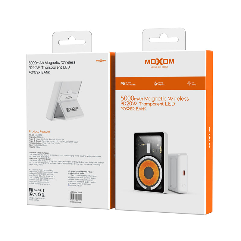 Power Bank MagSafe Moxom LX-PB804 LED SCP22.5+PD20W 5000mAh beli
