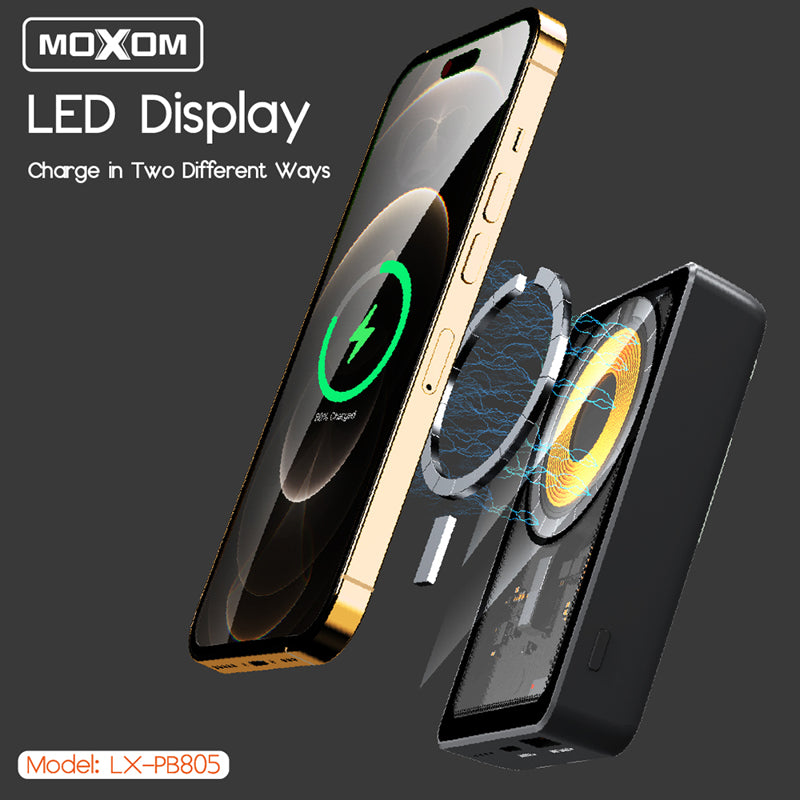 Power Bank MagSafe Moxom LX-PB805 LED SCP22.5+PD20W 10000mAh beli
