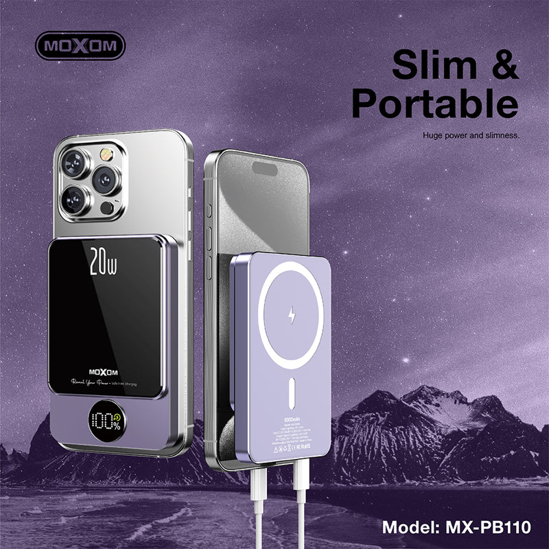 Power Bank MagSafe Moxom MX-PB110 LED PD20W 5000mAh (BAT9367)