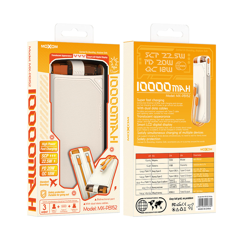 Power bank Moxom MX-PB152 super brzi PD20W QC18W SCP22.5W 10000mAh 3A beli