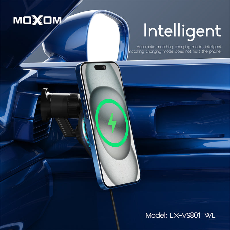Držač za mobilni telefon Moxom LX-VS801 sa bežičnim punjenjem 15W