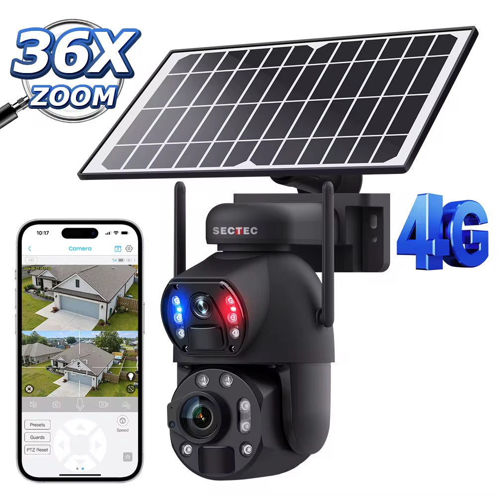 4G Solarna WiFi kamera 36x zoom
