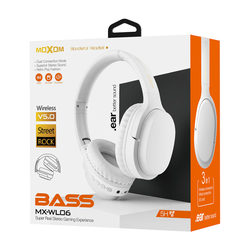 Slusalice Bluetooth Moxom MX-WL06 bele