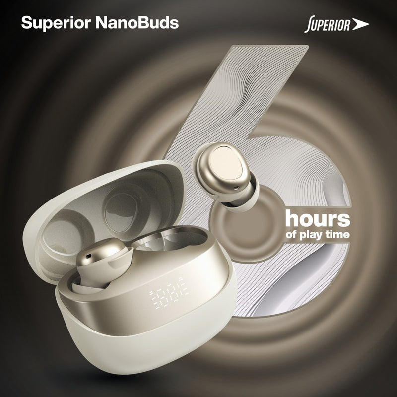 Slusalice bluetooth Superior NanoBuds krem