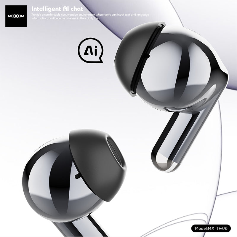 Slusalice bluetooth Moxom MX-TW78 AI prevodilac srebrne