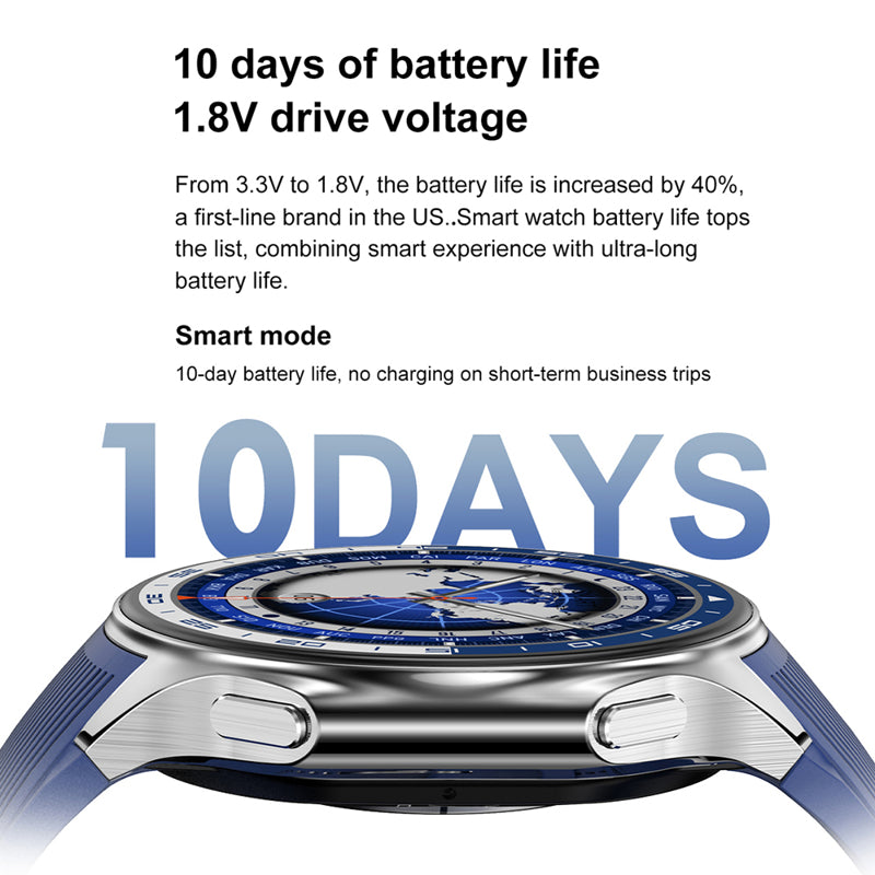 Smart watch DT Watch X plavi (plava silikonska i braon kozna narukvica)