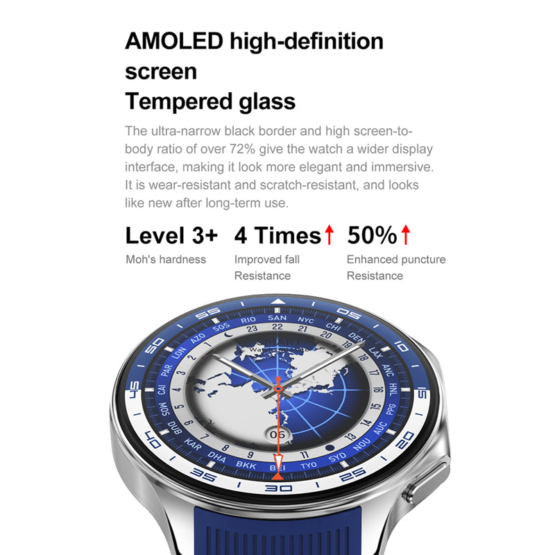 Smart watch DT Watch X plavi (plava silikonska i braon kozna narukvica)