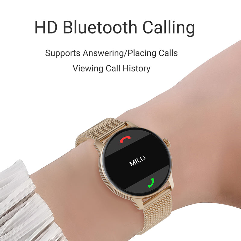 Smart watch OD9 zlatni (zlatna metalna i pink silikonska narukvica)