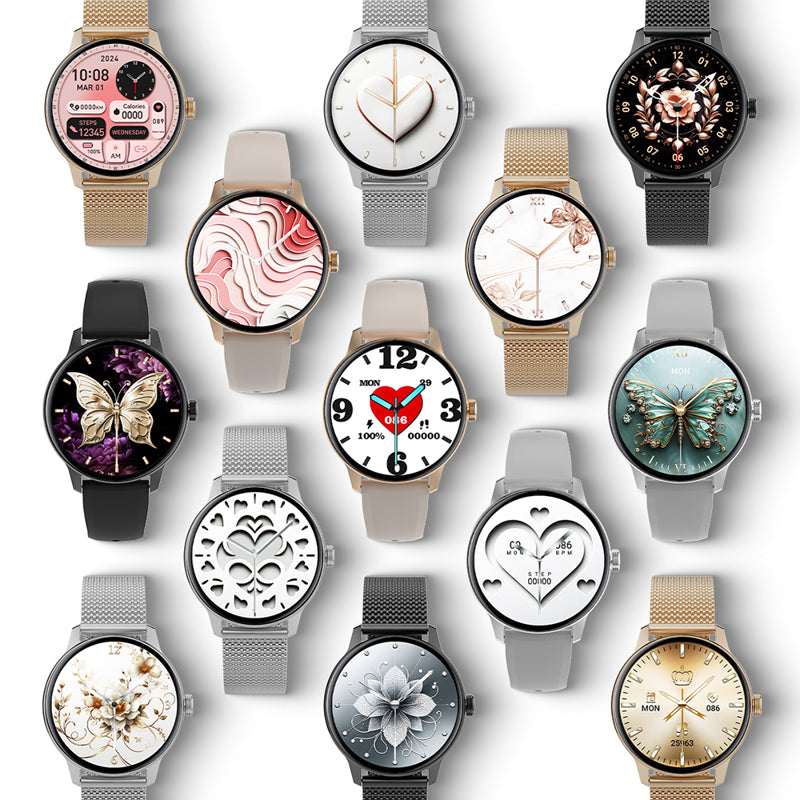 Smart watch OD9 zlatni (zlatna metalna i pink silikonska narukvica)