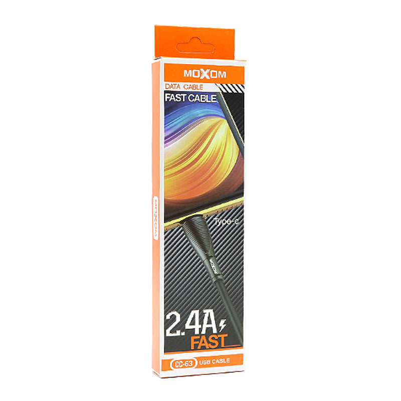 USB data kabal Moxom CC-63 FAST Type C 1m crni