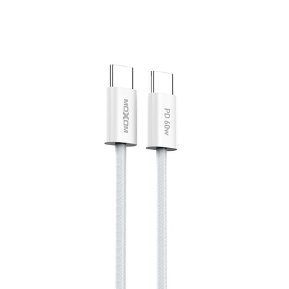 USB data kabal MOXOM MX-CB238 60W Type-C na Type-C beli