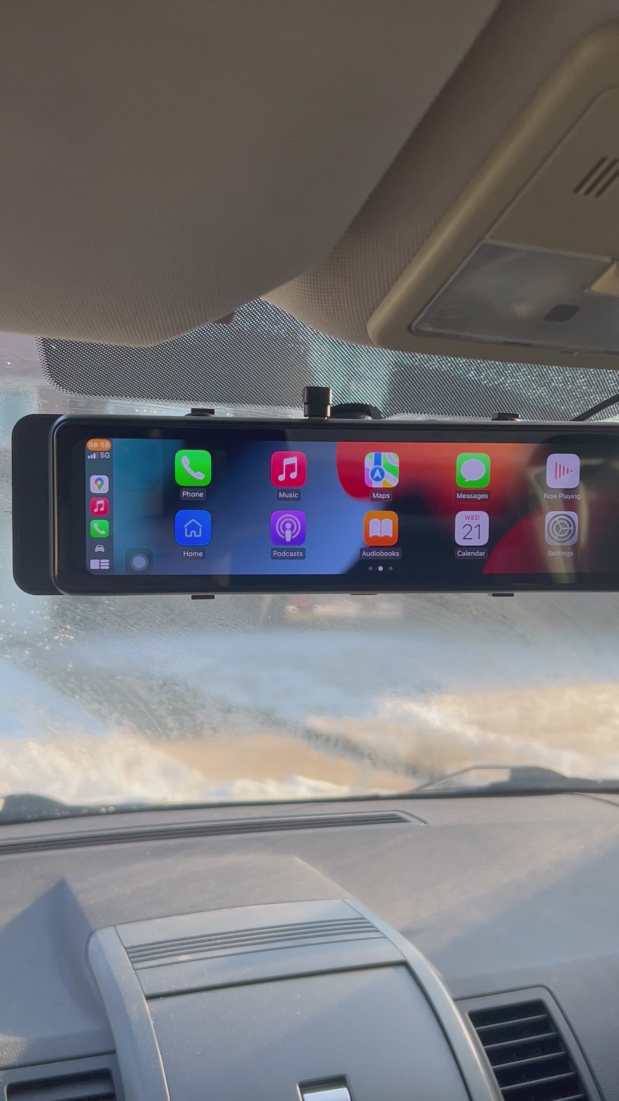 Pametni retrovizor sa 4k kamerom CarPlay i Android Auto